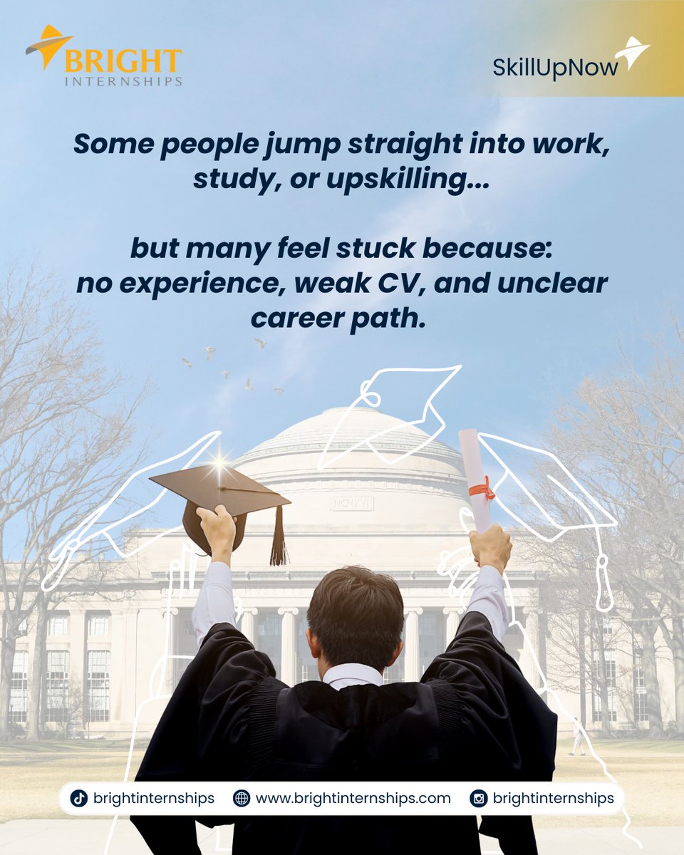 BrightInterns's tweet photo. Just graduated... now what? 👀🎓 https://t.co/eJCJOmaBm1