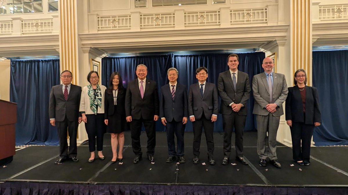 TECRO_USA's tweet photo. Taiwan sent the largest delegation to the 2026 #SelectUSA Investment Summit, bringing together 113 companies and more than 200 representatives from industries including telecom, biotech, aerospace, energy, cybersecurity, etc., underscoring Taiwanese businesses’ strong commitment to investing in the United States.
Before departing from DC, the delegation announced that at least 20 Taiwanese companies are planning to collectively invest around $35 billion in the United States, highlighting the continued momentum in Taiwan-U.S. economic cooperation and our shared vision for a more prosperous, secure, and reliable future. Also, the completion of the exchange of letters for a $15 billion long-term LNG sale and purchase agreement between CPC Corporation and Cheniere will begin deliveries in June, further strengthening Taiwan’s energy security.