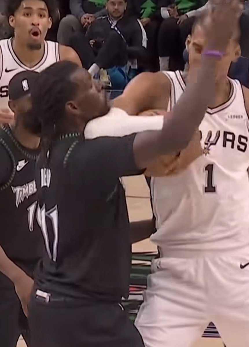 howlingW01F's tweet photo. Dylan Harper reaction says it ALL!

Wembanyama may face disciplinary action in the form of a Game 5 suspension 

#WolvesvsSpurs
#NBAPlayoffs
#MinnesotaTimberwolves
#SanAntonioSpurs
#VictorWemBANyama https://t.co/RAXA34PBVQ