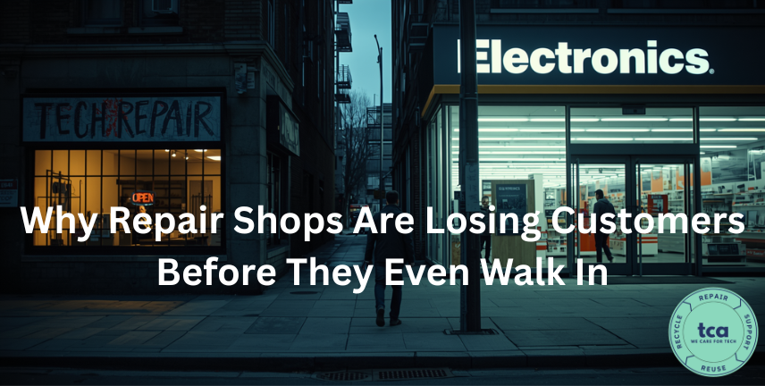 TechCareOrg1's tweet photo. A customer asked a repair shop for a price over the phone.
The shop said "come on in."
She lives an hour away.
She didn't come in. She didn't shop there. She probably never will.
This is happening everywhere. Here's the fix:
https://t.co/2kBet7Luha
#TechRepair #RepairPeople https://t.co/WEIqGKwNv0