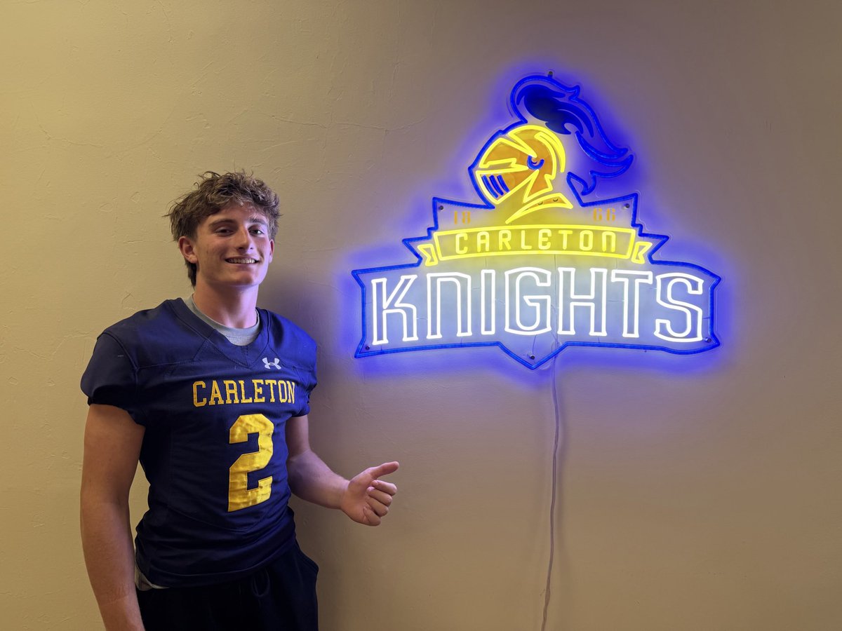 YonkerHarrison's tweet photo. Thank you to @CarletonFB, @rexdesso15, and @CoachJournell for the great Junior Day. Can’t wait for more. #keepstackin https://t.co/lSnt8wCX1u