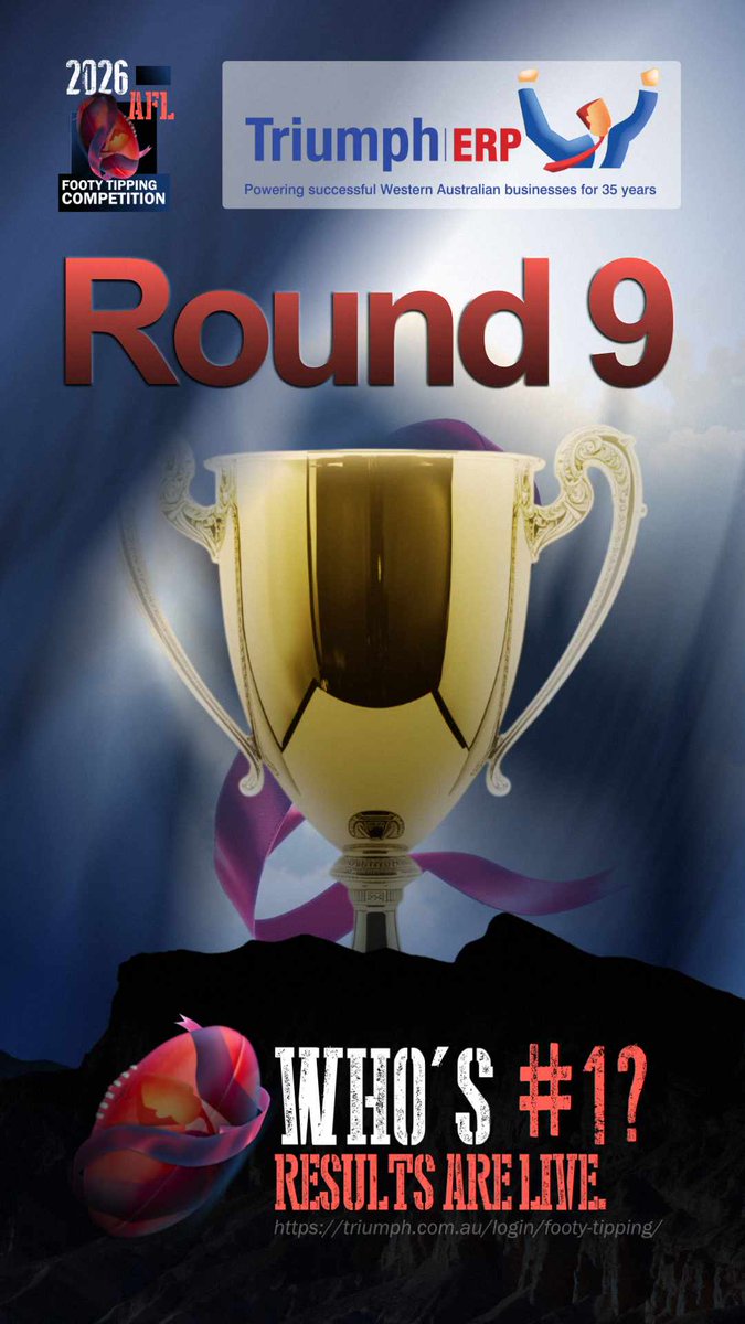 TriumphSoftware's tweet photo. Another massive tipping week in the books. 👏 Winners announced, leaderboard updated, and details for the next round are up.

👉 Full wrap up:https://t.co/OcqUTac60C

While you’re there, check out our featured Triumph ERP module: https://t.co/Ccvi5cuR12 https://t.co/pMt1Nrpug1