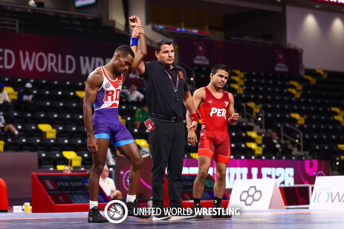 Fedolard's tweet photo. 🏅 MEDALLA Y BOLETO A LIMA 2027 🇵🇪 

Yerony Arturo Liria Carreras obtiene medalla de bronce 🥉 en el Estilo Greco Romano, división 60 kilos, del Campeonato Panamericano Coralville.

También conquista boleto para los XX Juegos Panamericanos Lima 2027 🇩🇴 🔜 🇵🇪.

#fedola https://t.co/0qwLEgwsEf