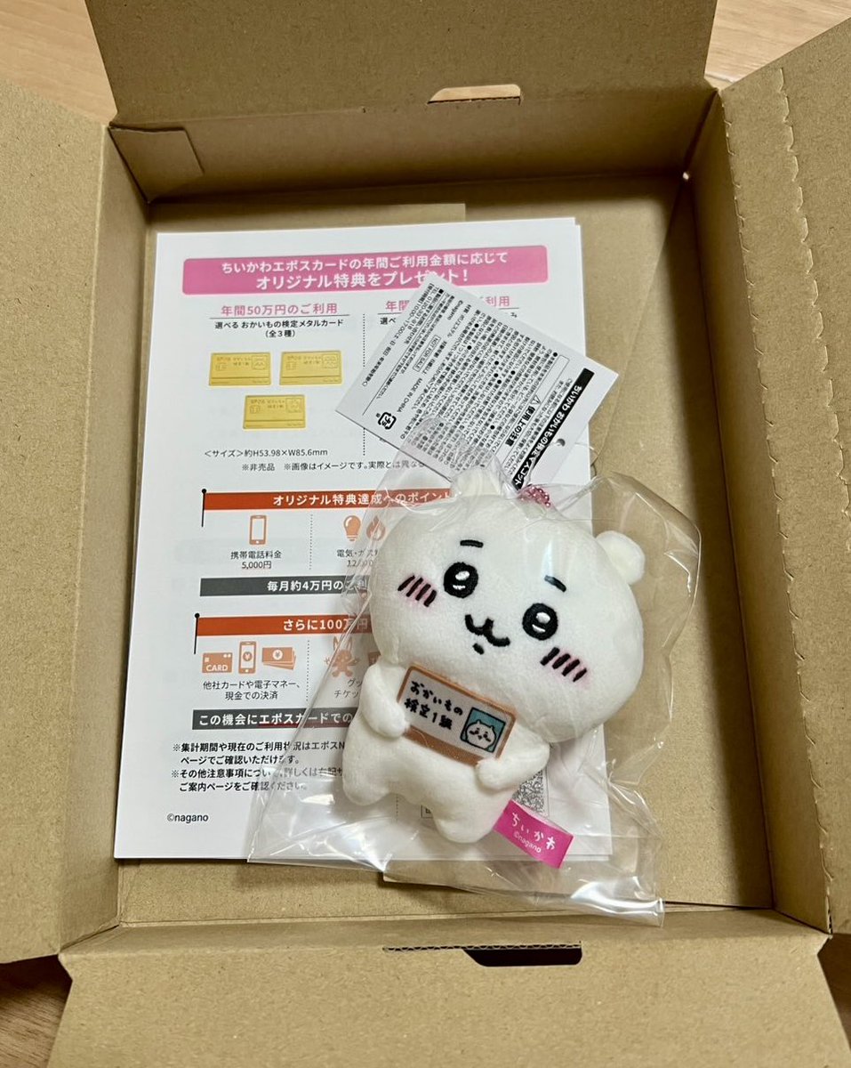 お買い物検定1級のちいちゃん届いた😃