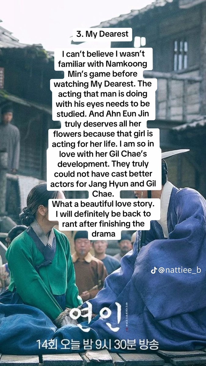 ryuzyoni's tweet photo. op ranked kdramas they wish they could experience for the first time again and it is:
1. my dearest
2. my dearest
3. my dearest https://t.co/dAKcWKCP2X