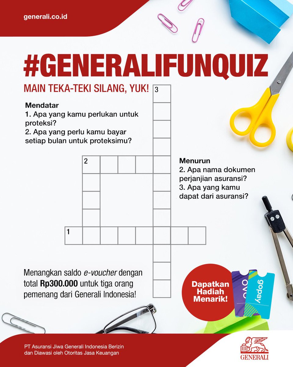 Generali_ID's tweet photo. #GENERALIFUNQUIZ balik lagi ! Seberapa tahu sih Generali Friends dengan istilah-istilah asuransi?

Yuk, jawab dalam komentar dan menangkan hadiahnya! https://t.co/SIqx3MMRUE