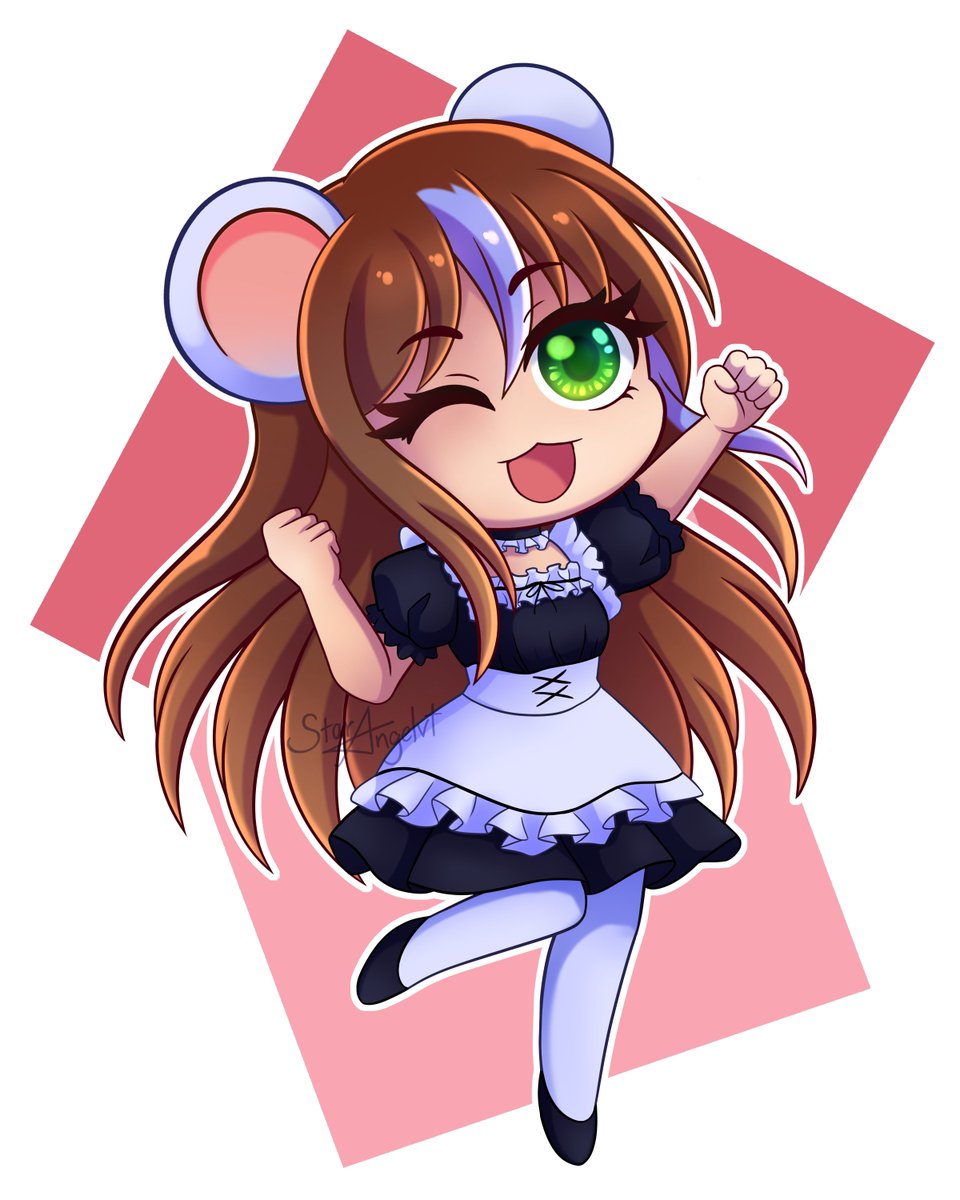 StarAngelVt's tweet photo. Antes de que termine el dia Feliz dia de las madres y de las maids!!

Dibujito de mi bella madre @ShiroKyokuma toda happy como maid, tkm de corazon  💙✨ https://t.co/LyUyW5vEqf