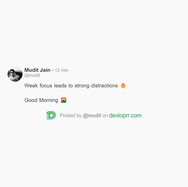 Mudit (devloprr.com) tweet media