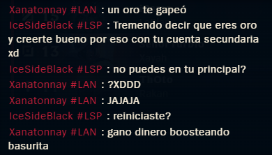Noseasmamon69's tweet photo. @drewlevin Hey acabo de jugar una ranked y encontre a un smurfing que presume que gana dinero haciendo eloboosting a cuentas en LAN para subirlas a Master y envio pruebas presumiendo de ese hecho https://t.co/cQCnct0gTa