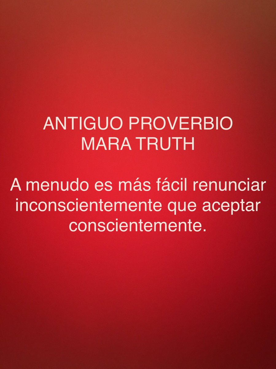 maratruth's tweet photo. #Proverbios #Dichos #Espiritualidad #SabiduríaPopular #MaraTruth 🕸
ANTIGUO PROVERBIO MARA TRUTH
A menudo es más fácil renunciar inconscientemente que aceptar conscientemente. https://t.co/VHOESkfOv4