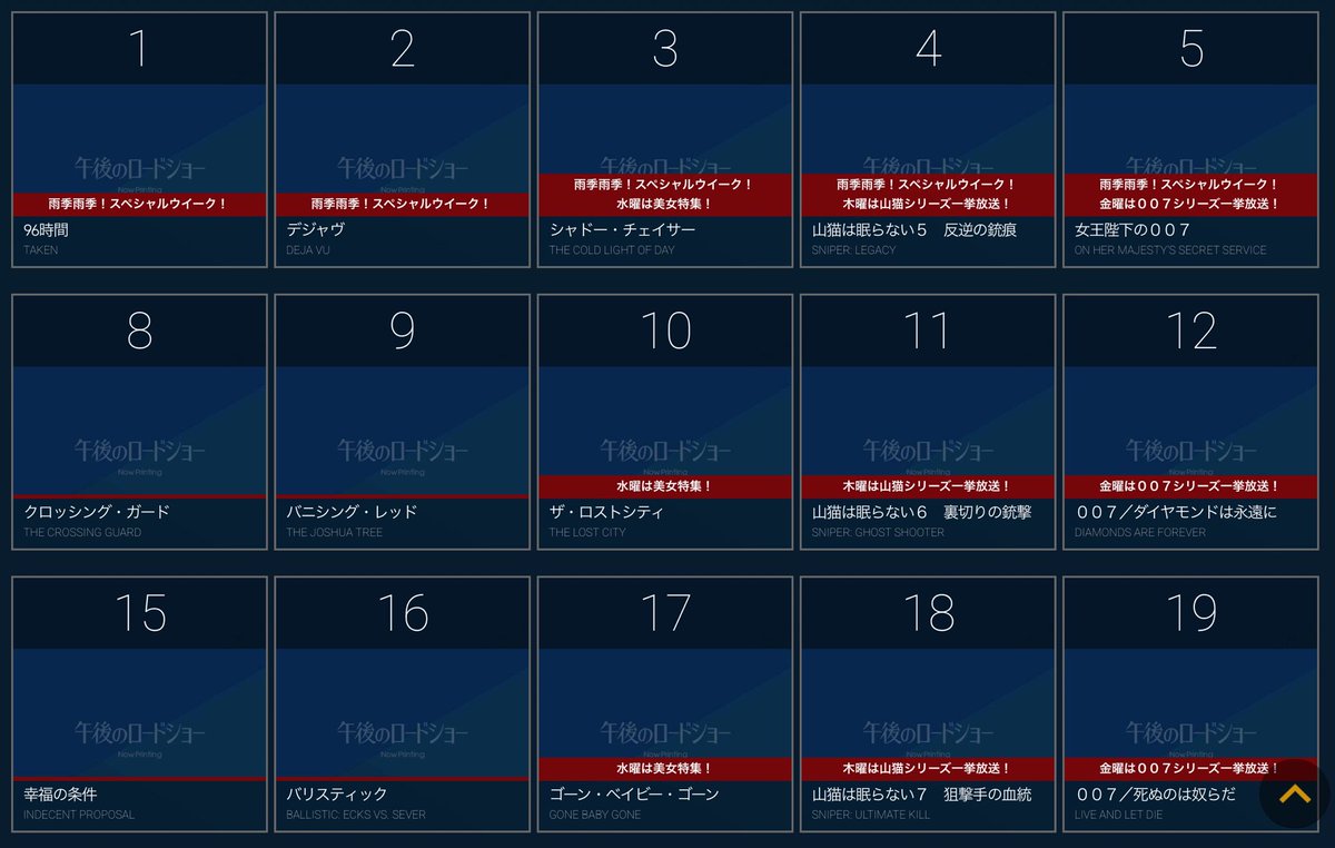 6月の午後ローの暫定を見た。1日は現在パンツ一丁で戦うおっさんが有名