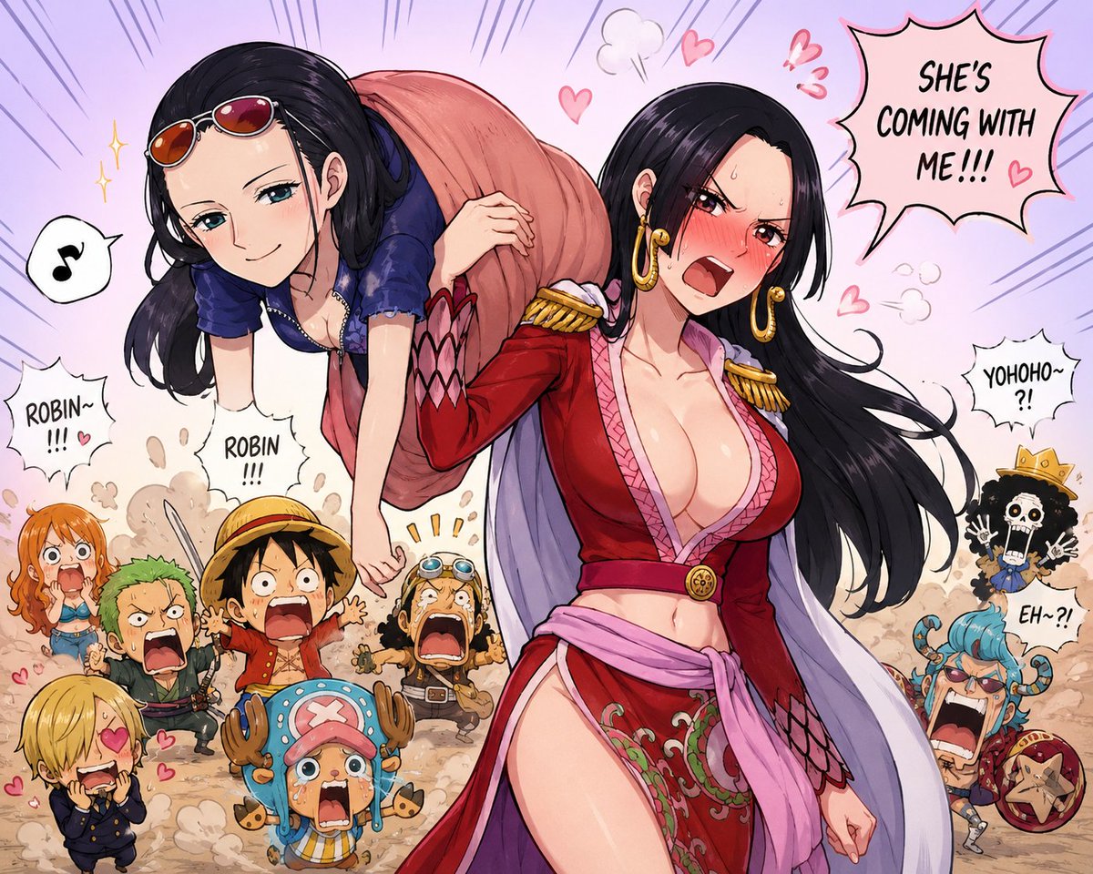 teamrocketyy's tweet photo. One Piece Au 

When a broken Log Pose leaves the Straw Hats drifting aimlessly, they are "rescued" by the lethal Kuja Pirates—only for the Pirate Empress to skip the pleasantries and straight-up kidnap Nico Robin.

#Hanrobi
#RobinXHancock
#Snakefleur

https://t.co/yBUBjlHjR0 https://t.co/ENOKzjzQ7P