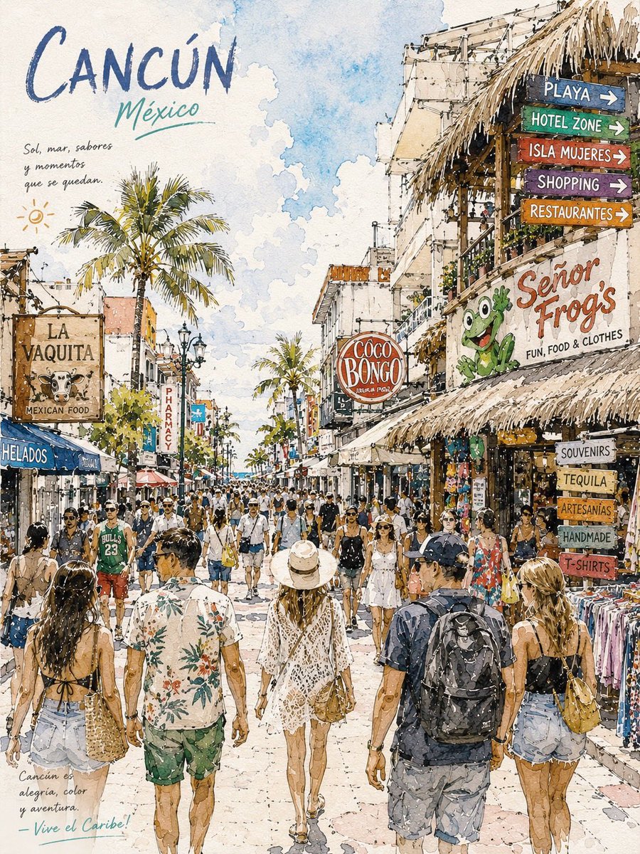 Watercolor Travel Poster