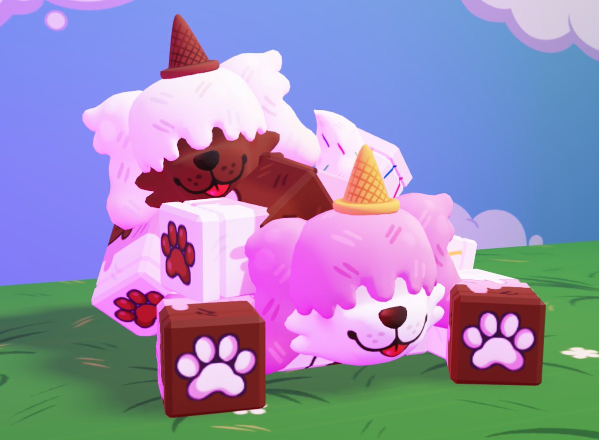 TheWetCreatures's tweet photo. 🦖-
Ice cream dogs! 🐶🍨
Neapolitan flavors.
Now are available in our store!!! ↓

#RobloxUGC #RobloxDev https://t.co/8GTddozOcX