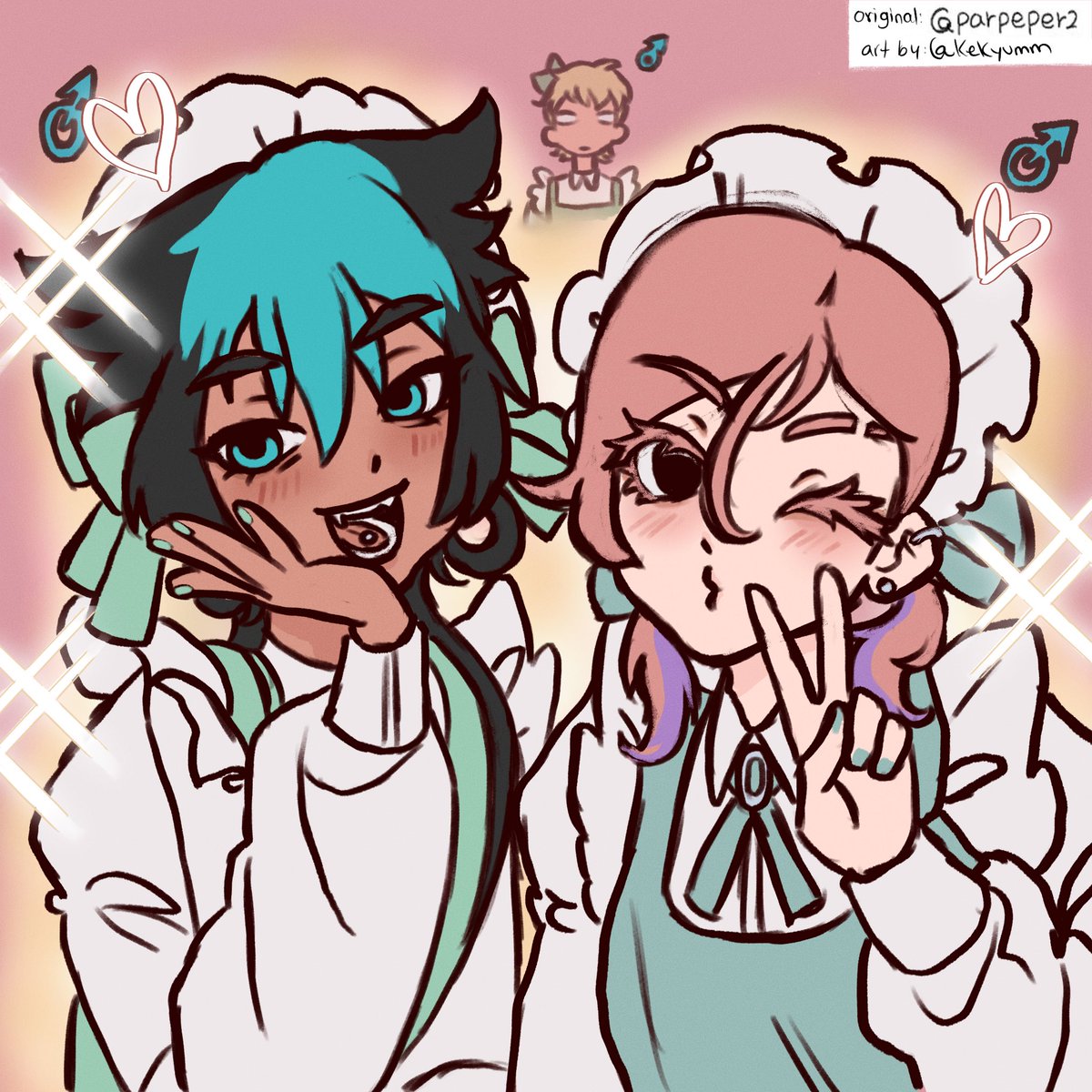 kekyumm's tweet photo. [late] maid day oc art. original by @parpeper2 ocs are mine https://t.co/KyvhA7q3hX