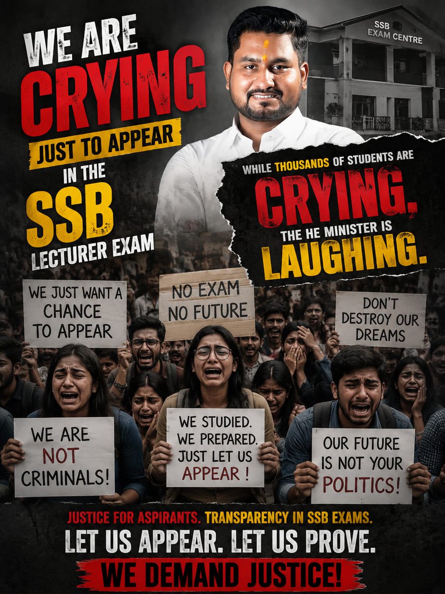 Angel1549035791's tweet photo. Thousands of qualified NET/PhD candidates are waiting, colleges are facing severe faculty shortage, yet the only thing moving fast is the filing of appeals. Is resolving the SSB Lecturer issue really this difficult?
#ResolveSSBLecturerCase
@CMO_Odisha
@SecyChief
@DHE_Odisha https://t.co/mrChH3GFuU