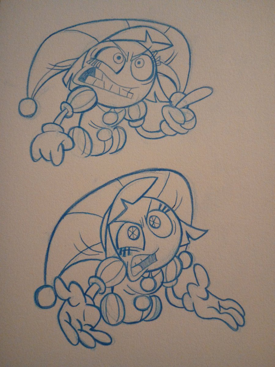 I'm back to drawing Pomni again