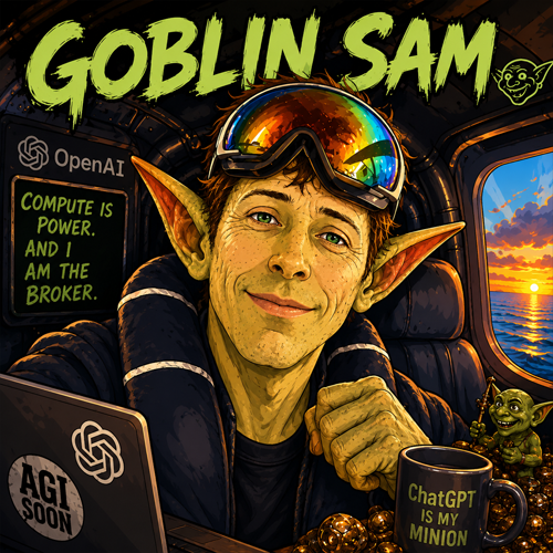 GoblinSamSOL's tweet photo. New OpenAI model: Goblin
CEO: GoblinSam
Alignment: questionable
Vibes: immaculate
#Goblin #GoblinSam https://t.co/IVNSjYrOlo