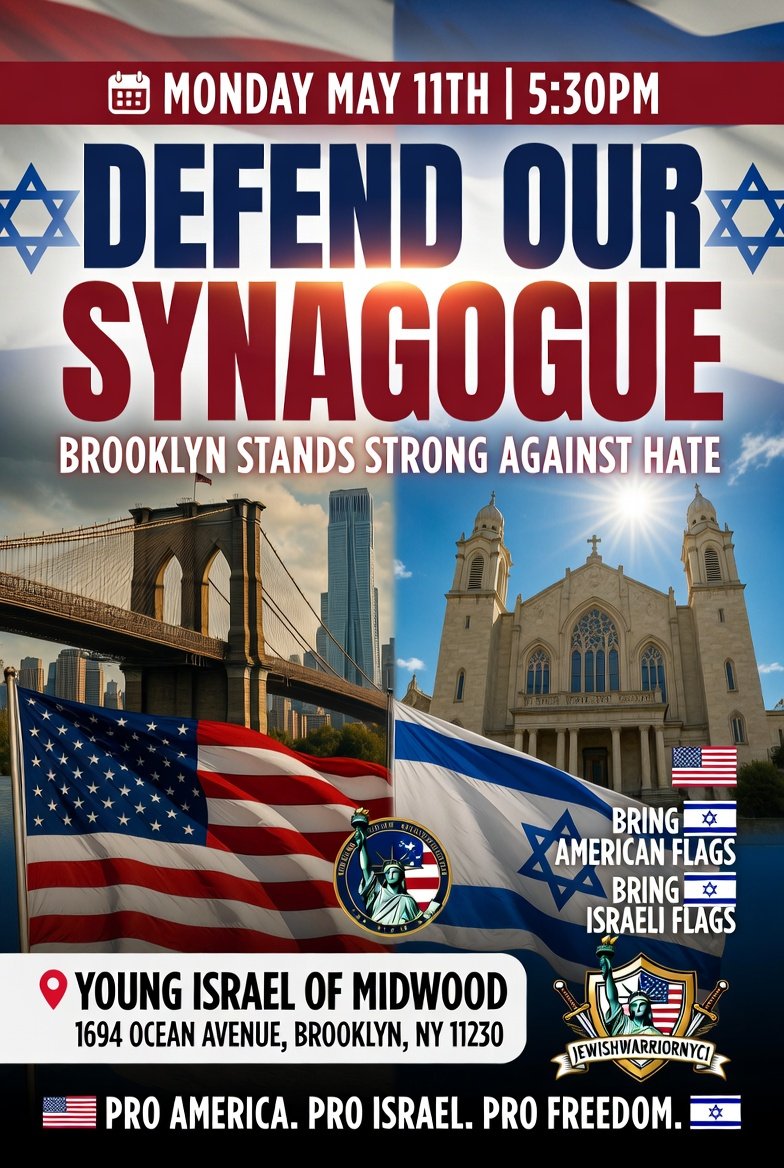 Tomorrow.  The falafelstin cult are coming to protest a synagogue once again.   This time in Brooklyn. Ave / ocean ave.    

So we need to spread the word. And come stand with us !!