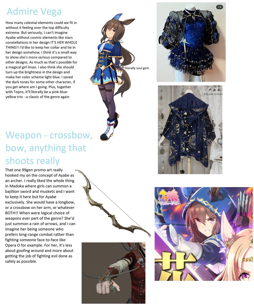 some old concepts for mahou shoujo 99gen i came up after watching
