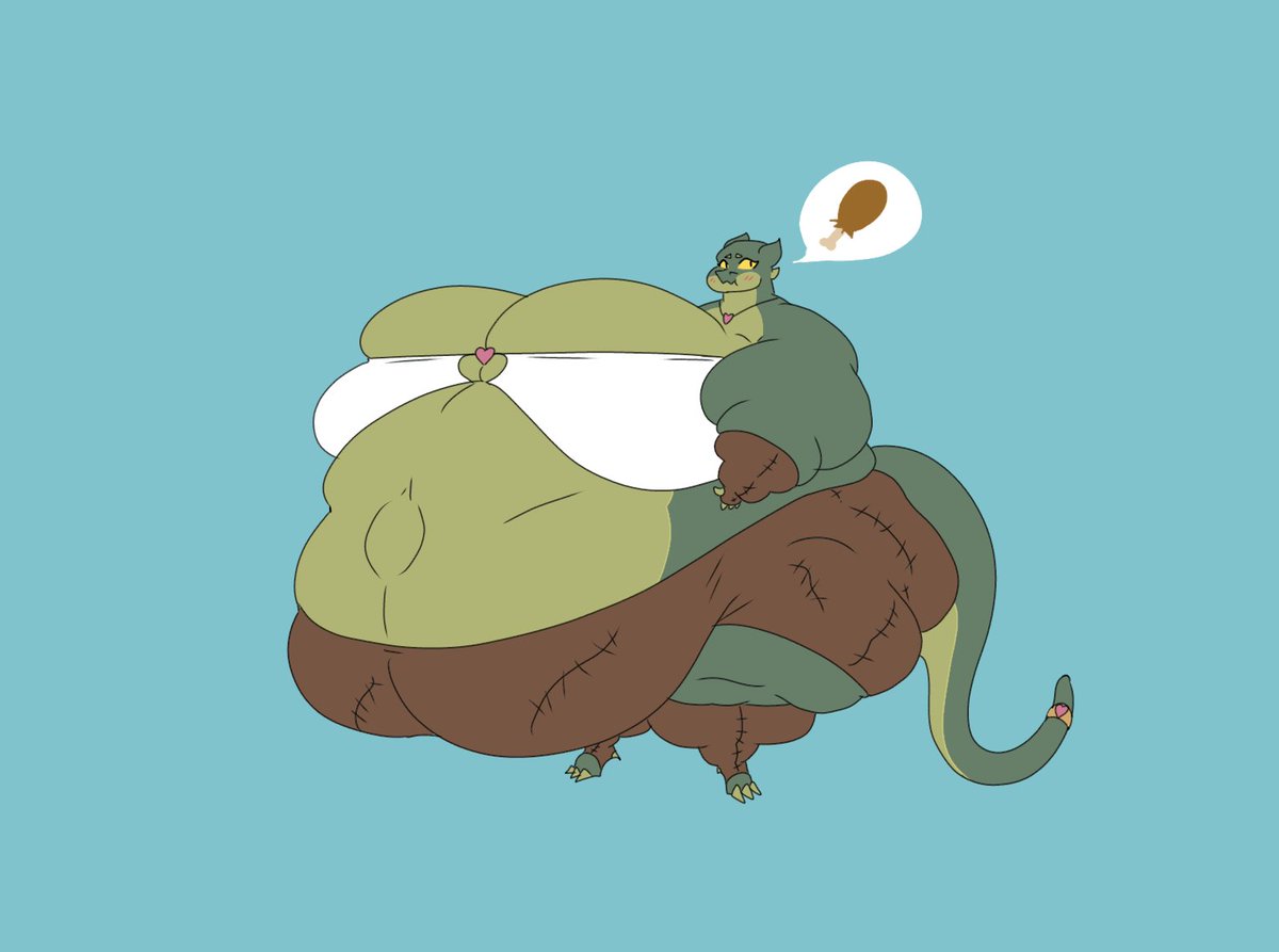 OvercChicken's tweet photo. An unfinished prego kobold weight gain sequence I gave up on. I figured one of you would appreciate seeing it anyway. I do like the second pic a lot x3 https://t.co/nU116vuGh5
