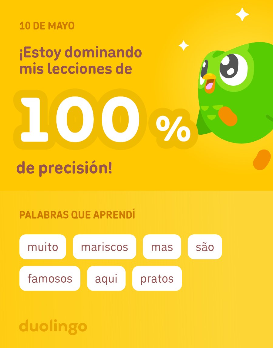 JuanMu372's tweet photo. ¡Estoy aprendiendo portugués en Duolingo! Es gratis, divertido y efectivo. https://t.co/Tk8wXepC04