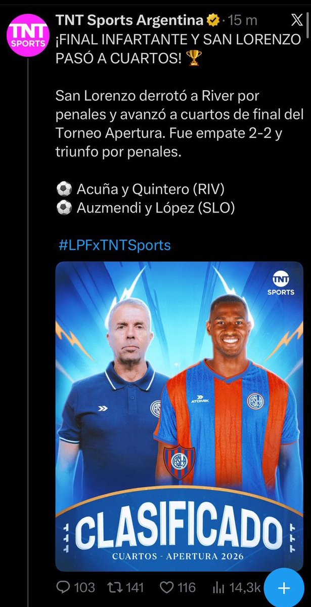 Decime que los de <a href="/TNTSportsAR/">TNT Sports Argentina</a> son bosteros sin decirme que son anti River