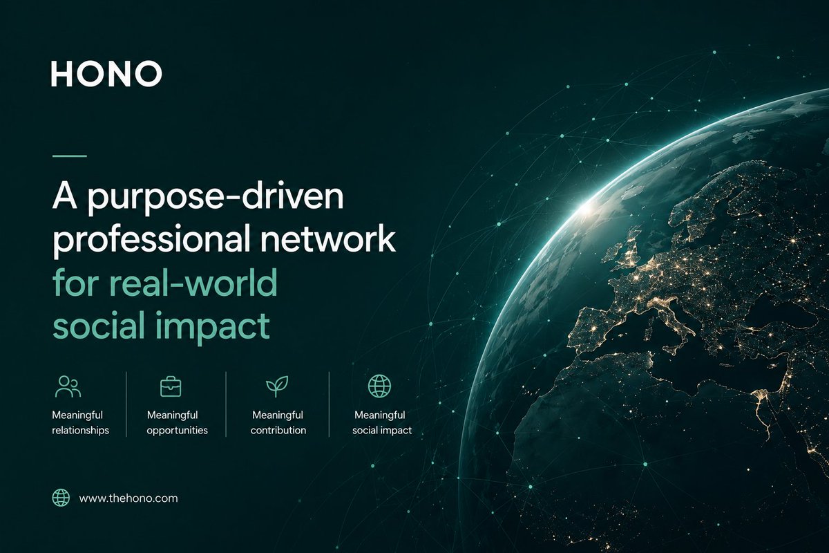 JoinHono's tweet photo. Professional networking has become transactional.

More noise.
More AI-generated content.
Less meaning.

We believe ambitious people still want: 

— meaningful relationships
— meaningful opportunities
— meaningful impact

Hono is being built for that.

🌍 Launching soon. https://t.co/EbiTN4YAXK