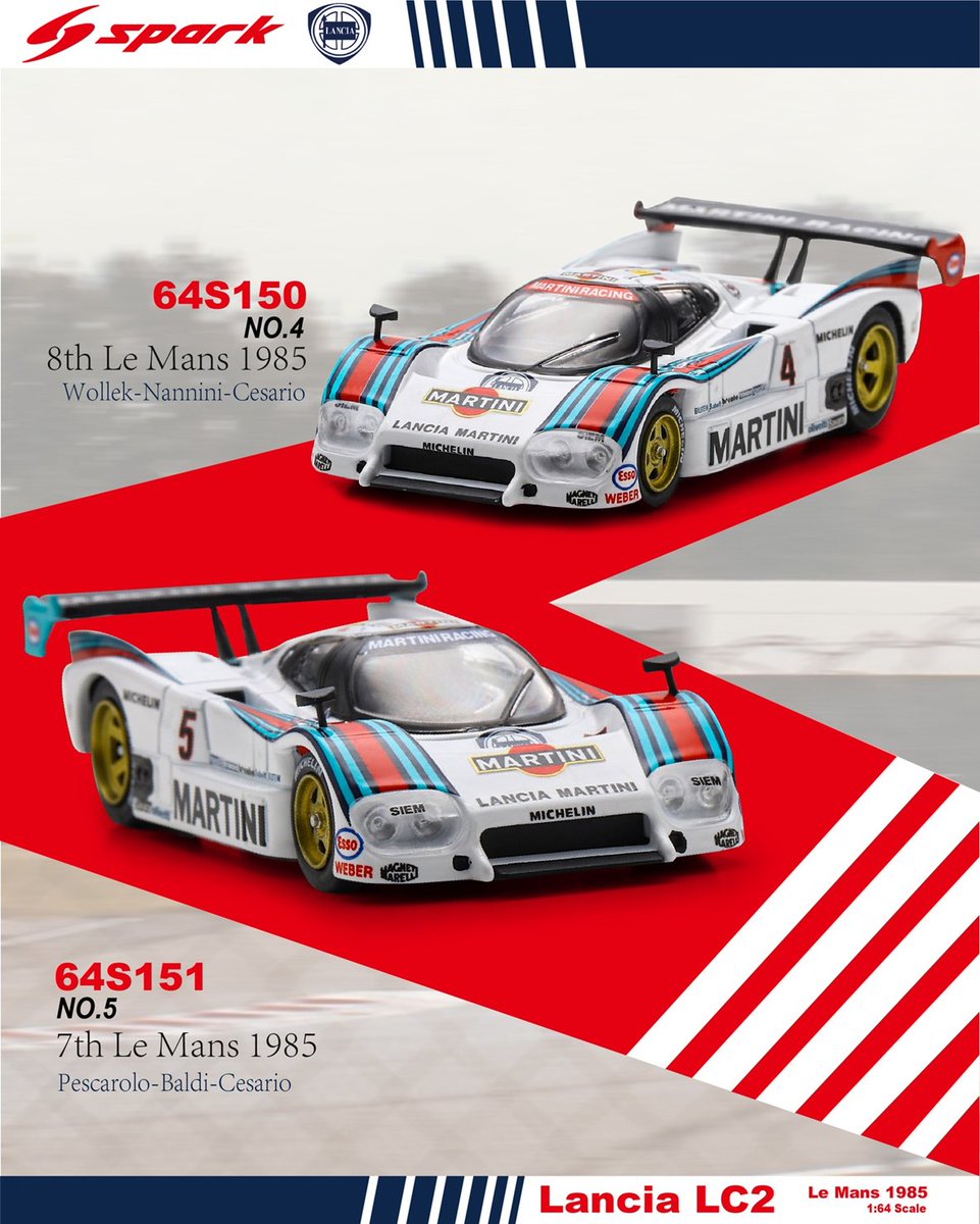ミニカー | #Spark】店頭予約開始！ 8月発売予定 1/64 Lancia LC2 Le