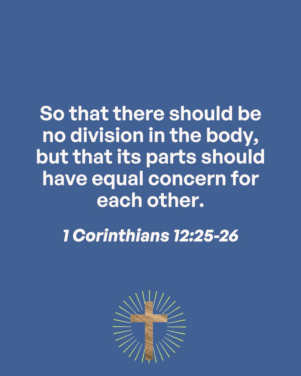 AfterParty2024's tweet photo. We talk a lot about “the Church.” But Scripture gives us a different picture than we often live out. Not a group of like-minded people, but a body.

Connected. Dependent. Responsible for one another. Which means division isn’t just disagreement. It’s a kind of disconnection—a forgetting that we belong to each other.

“If one part suffers, every part suffers with it…” That’s a much higher calling than just getting along. It’s learning to care for one another like we’re actually part of the same body.