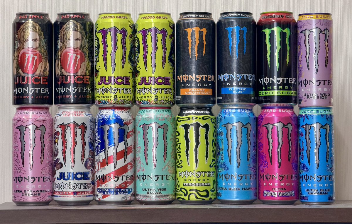energydrinkNERD's tweet photo. 一通り新作はゲットできたかなー！
最近はどのフレーバーもハズレなくて美味しいですよね https://t.co/u7c0RXOsbA