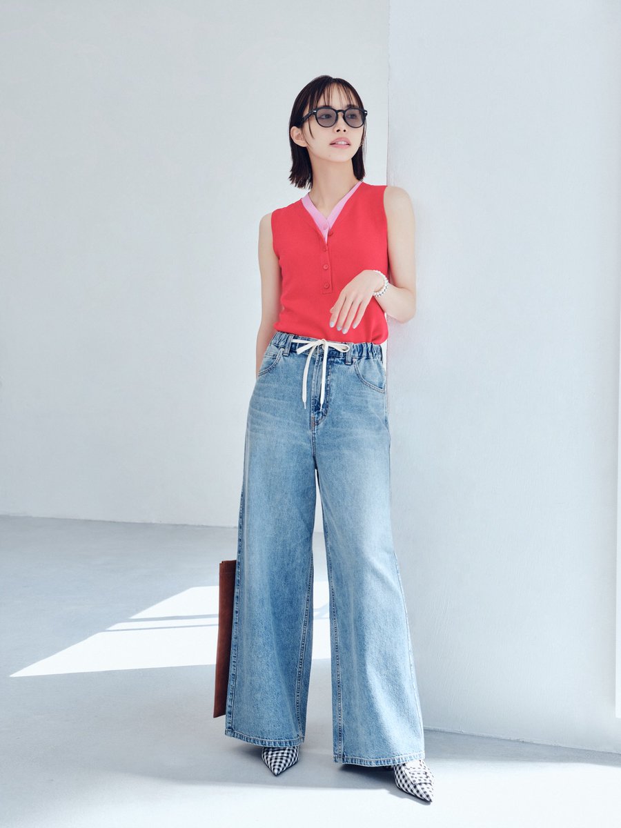 New Arrival - ウエストゴムドロストイージーデニムパンツ ¥9,900