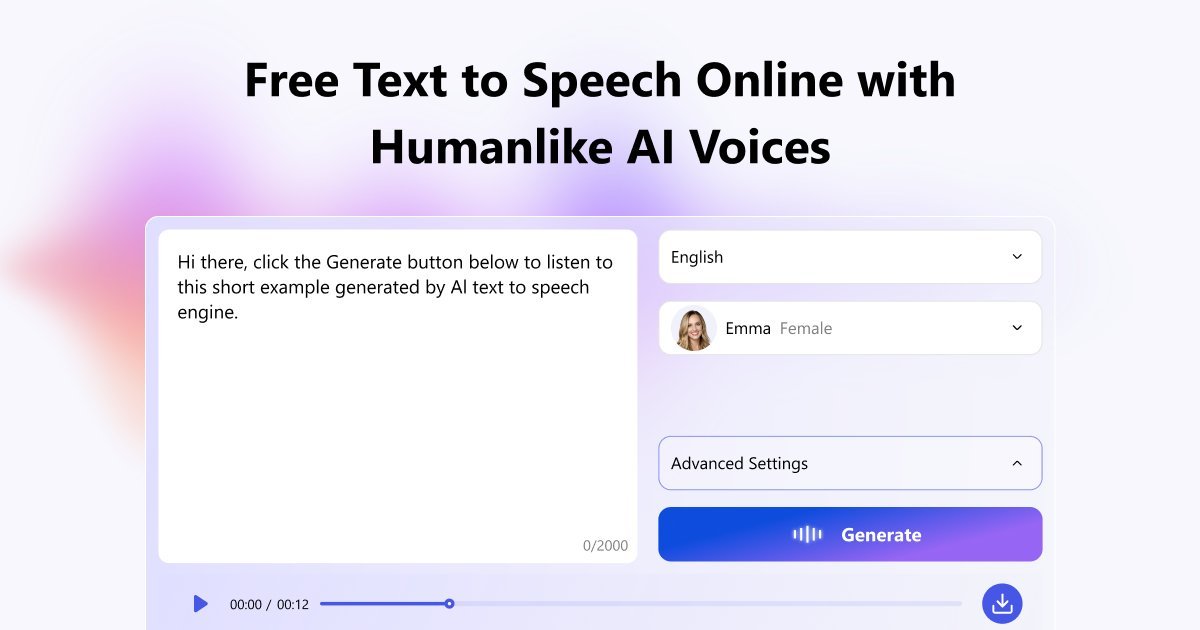 AIwithSafia's tweet photo. 1.⁠ ⁠TextaVoice - online text to MP3 conveter

👉https://t.co/13K7JDKaQC https://t.co/z5dwPKihSV