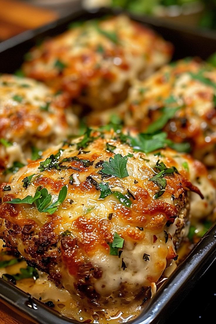 ann_ann886's tweet photo. Garlic Parmesan Chicken Meatloaves 🧄🧀🍗

Ingredients:
For the meatloaves:
1½ lbs ground chicken
½ cup breadcrumbs (panko preferred)
½ cup grated Parmesan cheese
1 large egg
3 garlic cloves, minced
1 tsp Italian seasoning
½ tsp salt
½ tsp black pepper
2 tbsp fresh parsley, chopped
2 tbsp olive oil
½ cup shredded mozzarella cheese

For the garlic butter glaze:
3 tbsp unsalted butter, melted
2 garlic cloves, minced
1 tbsp chopped parsley
2 tbsp grated Parmesan cheese

Instructions:
Preheat oven to 375°F (190°C). Lightly grease a baking dish or sheet pan.
In a large bowl, combine ground chicken, breadcrumbs, Parmesan, egg, garlic, Italian seasoning, salt, pepper, parsley, and olive oil.
Mix until just combined. Do not overmix.
Shape mixture into small meatloaf portions and place in the baking dish.
Bake for 20 minutes.
Meanwhile, mix melted butter, garlic, parsley, and Parmesan together for the glaze.
Remove meatloaves from the oven and spoon garlic butter glaze over each one.
Top with shredded mozzarella cheese.
Return to oven and bake another 8–10 minutes until the cheese is melted and golden, and the chicken is fully cooked.
Garnish with extra parsley and Parmesan before serving.
Perfect with mashed potatoes, pasta, or roasted vegetables 😋
