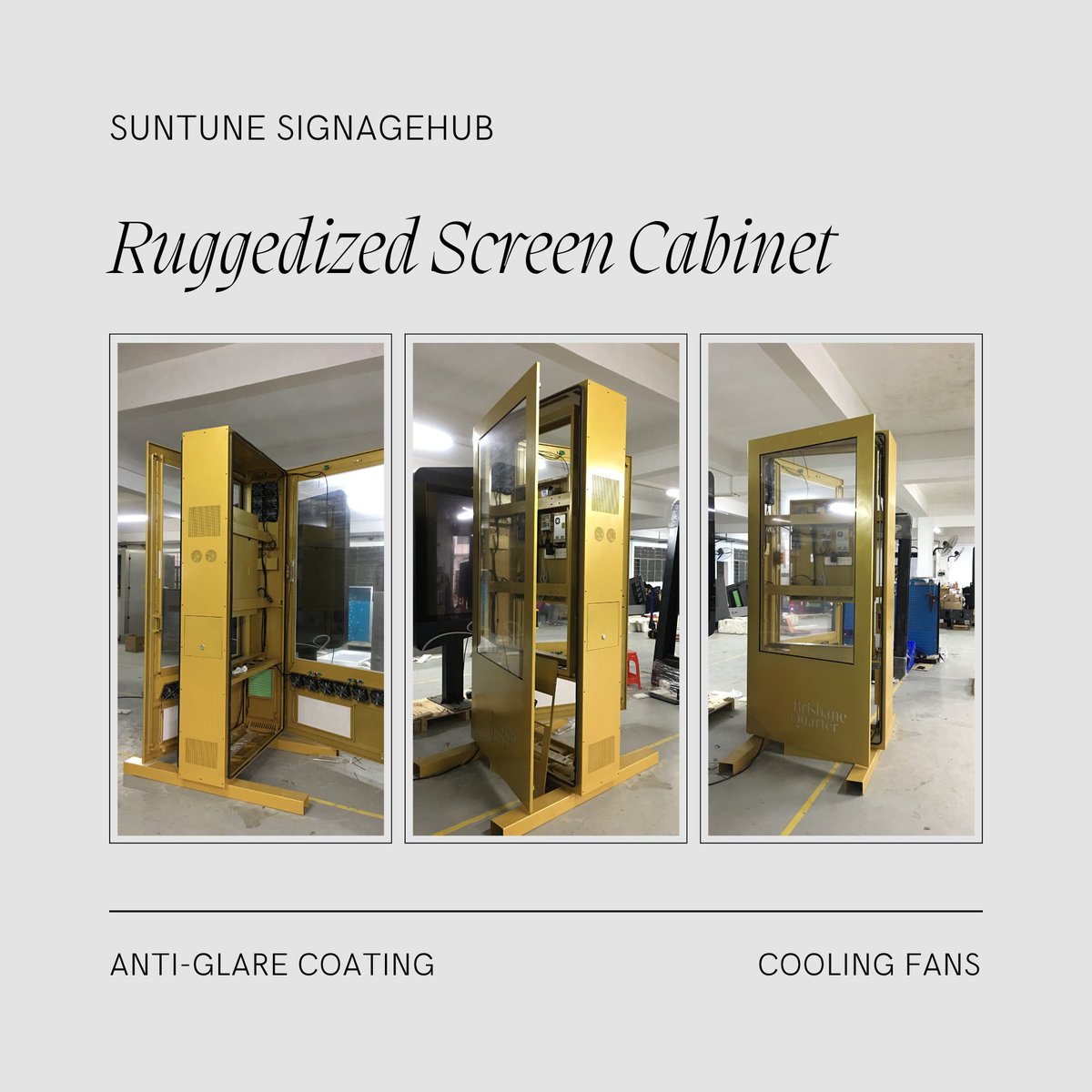 suntunesignage's tweet photo. Outdoor signage enclosures designed with dual-layer waterproof sealing provide enhanced protection against rain, humidity, and airborne dust.

#DualSealProtection #WeatherproofCabinet #IPRatedEnclosure #OutdoorDisplayHousing #EnvironmentalEngineering https://t.co/IiYkxRD91N