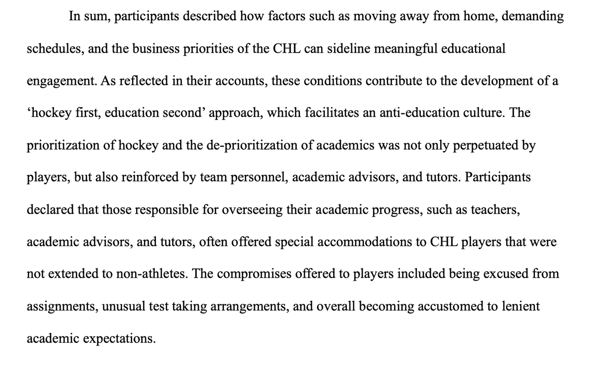 It's almost like a lack of attention paid to the academic successes of aspiring male professional hockey players is a real issue. It's almost like most young male hockey players are encouraged by peers, coaches, and teachers to sideline their education