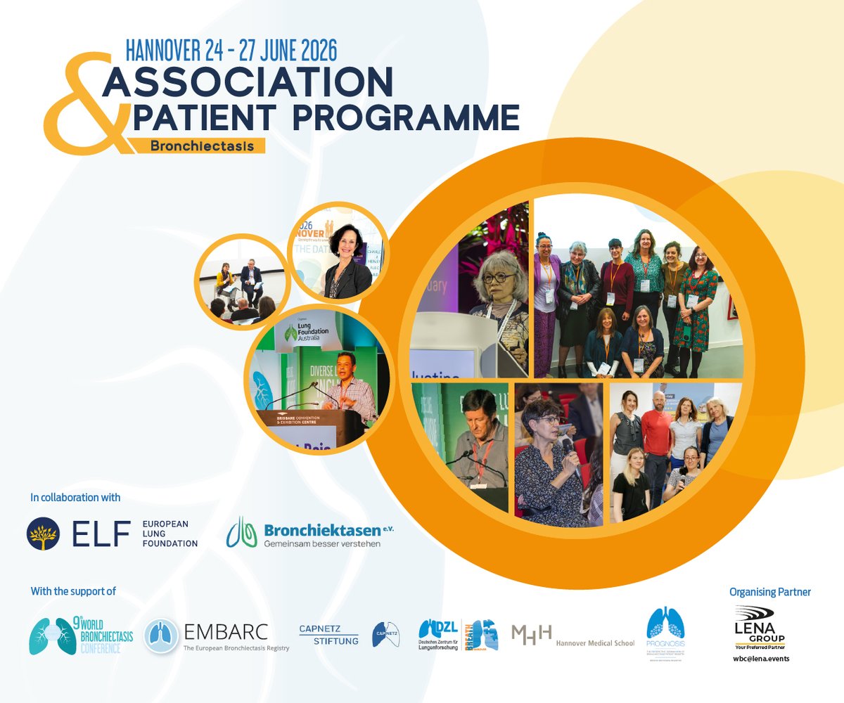 Lena_Group4Resp's tweet photo. Struggling with daily symptoms of bronchiectasis?
We know it’s not easy.
But you are not alone.
Join the Association &amp; Patient Programme at #WBConf26: a space to connect, learn, and share with others who understand.
 🔗 https://t.co/SXjQgzvHp1 https://t.co/MlaSYWu0TD