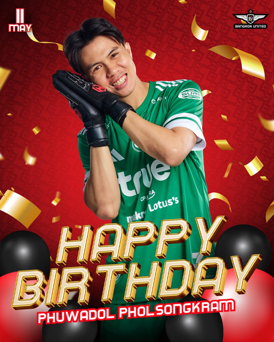 TRUEBUFC's tweet photo. สุขสันต์วันเกิด ภูวดล พลสงคราม 🎉🎂
เราขออวยพรให้มีความสุขมาก ๆ ในวันเกิดนะ! ❤️🖤
Happy Birthday to Phuwadol Pholsongkram. We wish you lots of happiness on your special day!
#ทรูแบงค็อกยูไนเต็ด #TrueBangkokUnited #TrueBUFC
#ANewChapterBegins #บทใหม่เริ่มต้น https://t.co/bDpKnTXaYb