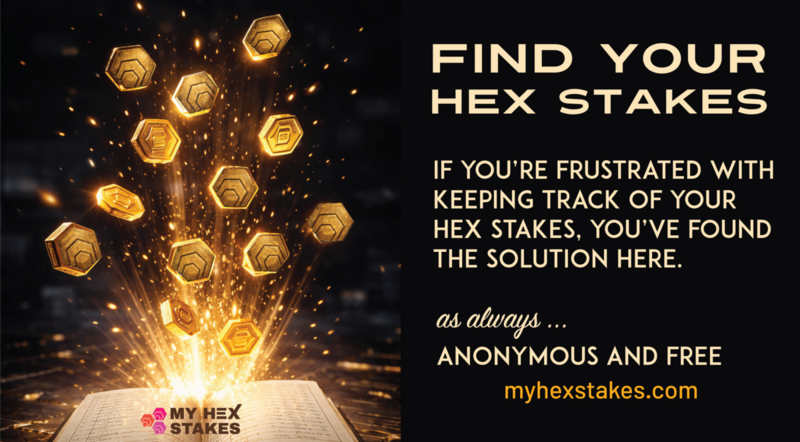 MyHexStakes's tweet photo. Find and track your HEX https://t.co/VV4QIkM6U9