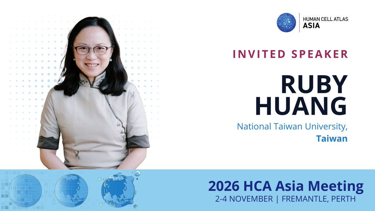 Al__Forrest's tweet photo. Welcoming Ruby Huang from @NTU_TW to #HCA2026Asia!

Advancing #Genomics, #SpatialBiology and #EMT in #Ovarian_cancer.

Join us in Fremantle: https://t.co/fmhyNvJlJv

Publications: https://t.co/aSsG3tSY1I https://t.co/KTI2OymmsC