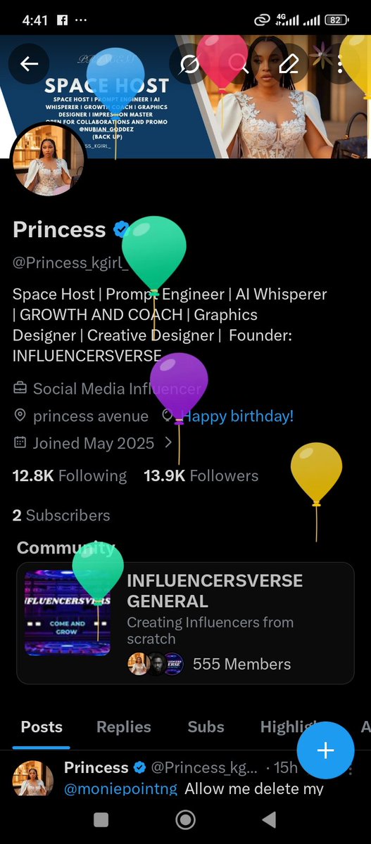 Princess tweet media