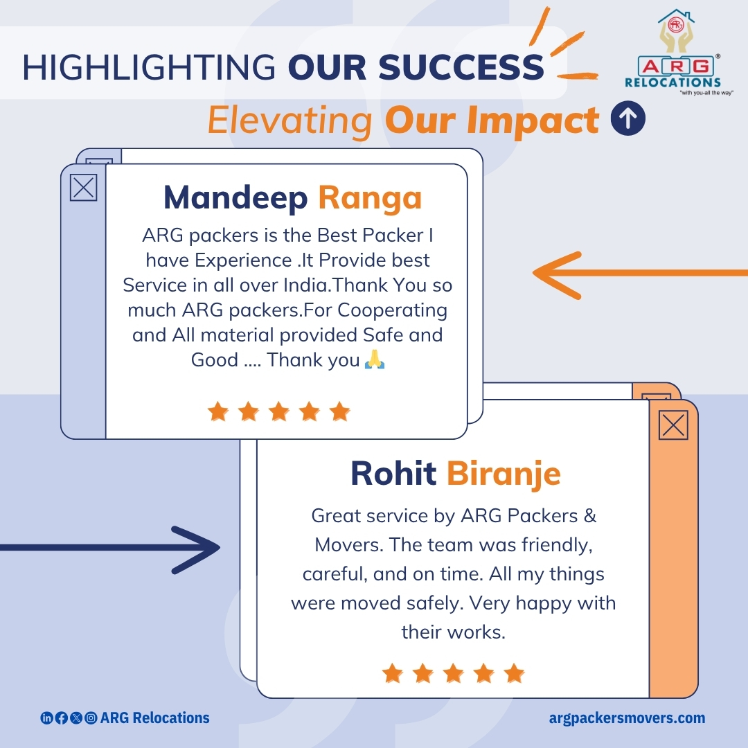 ArgMovers's tweet photo. Your trust and positive feedback mean everything to us!

At ARG Relocations, we are committed to providing safe, reliable, and stress-free moving services with complete customer satisfaction. 🚚📦

Thank you for choosing us and being part of our journey. 🙏

#CustomerFeedback https://t.co/WCedWdKJiR