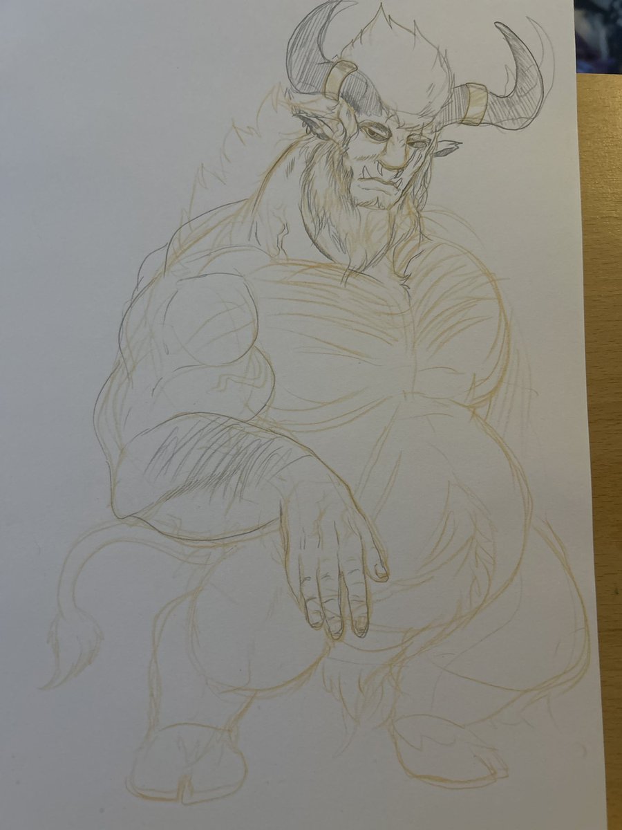 MonsterManiaArt's tweet photo. Working on a redesign of my vampire bull man. Was of a species that was deleted years ago.
#humanoidart #art #oc https://t.co/Deo1xPbU5o