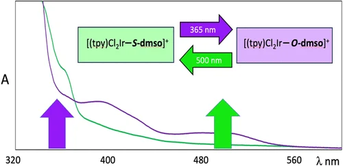 bhkenlo's tweet photo. Bidirectional Photoswitching in the Linkage Isomerism of a Luminescent Iridium Sulfoxide Complex | Inorganic Chemistry https://t.co/N1eu91ui28 Wallace and co-workers @InorgChem #iridium #tpy #DMSO #linkage #isomerism #photoswitching https://t.co/XCHfB7hLZQ