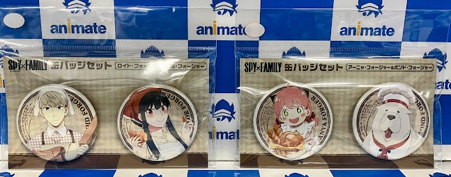 グッズ情報】 1号館2階にて『SPY×FAMILY 缶バッジセット』各種が好評