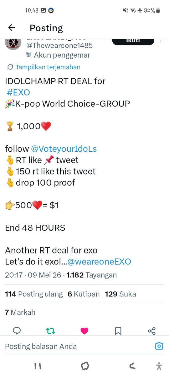 micky18284's tweet photo. @Theweareone1485 @VoteyourIdoLs @weareoneEXO Done https://t.co/HepNhMPdAp