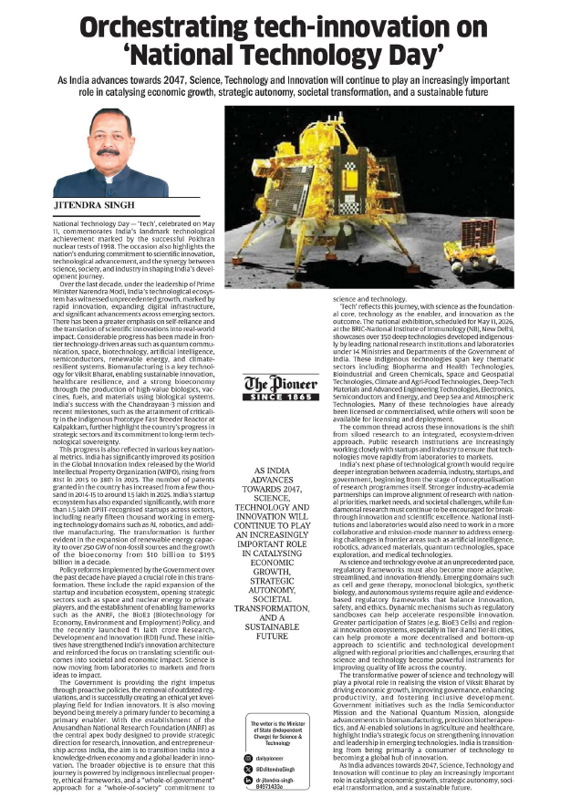 Dr Jitendra Singh tweet media
