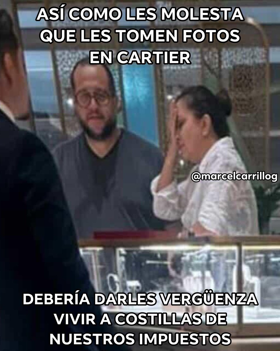 ¿Saben qué es lo peor de que hayan captado a <a href="/JRLB/">Incest and Other Stuff</a> en Cartier Cancún gastándose el dinero de nuestros impuestos?

Que todavía se indignen porque les toman fotos.

Así como les molesta que los exhiban viviendo como millonarios, debería darles vergüenza vivir a costillas de los