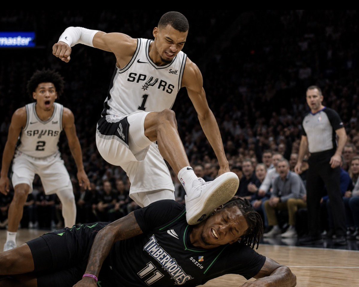 the5starflop's tweet photo. Dylan Harper was terrified by Wemby’s unspeakable actions tonight. He has publicly stated that he will no longer be playing for San Antonio as long as Wemby is there.

Dylan has let us know that he will be cooperating with authorities to take down Wemby and serve justice. https://t.co/9gPGFGeWdU