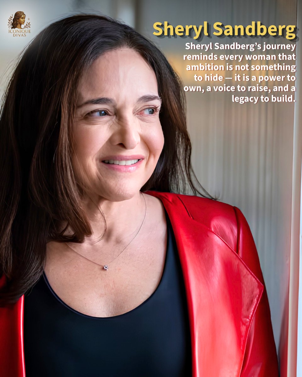 IconiqueDivas's tweet photo. @sherylsandberg 
Sheryl Sandberg’s journey reminds women everywhere: ambition is not something to hide — it is power to own.

@Swatimba82 @GrowSearch01 
Lead boldly. Speak clearly. Claim your space.
#IconiqueDivas #SherylSandberg #WomenEmpowerment #WomenInLeadership #LeanIn https://t.co/kW0N54QSQi